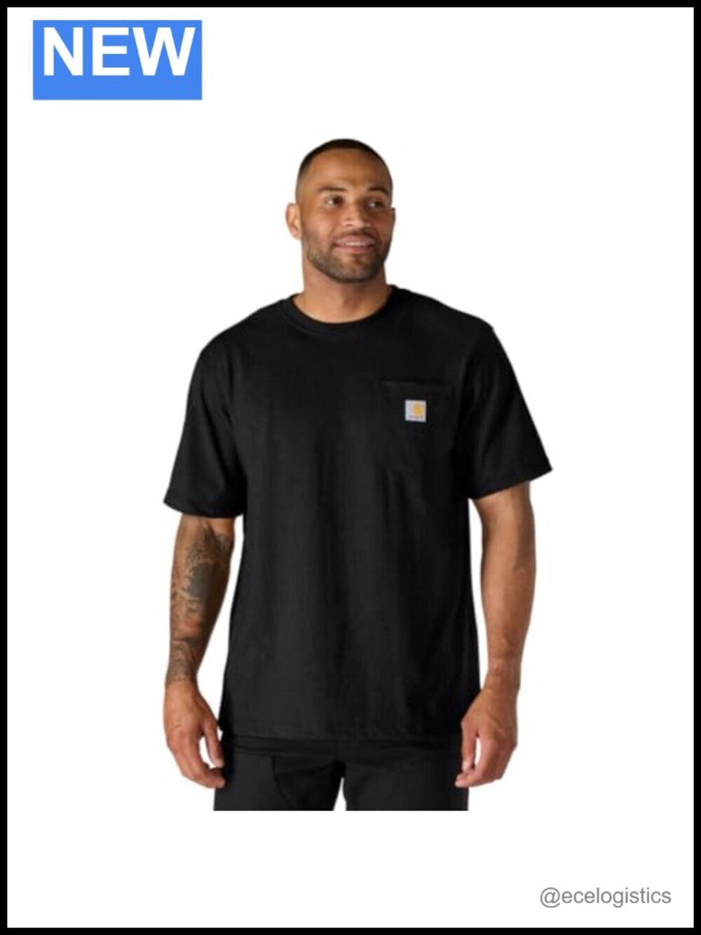 Relaxed Fit Workwear Pocket T-Shirt - Crew Neck Short Sleeve